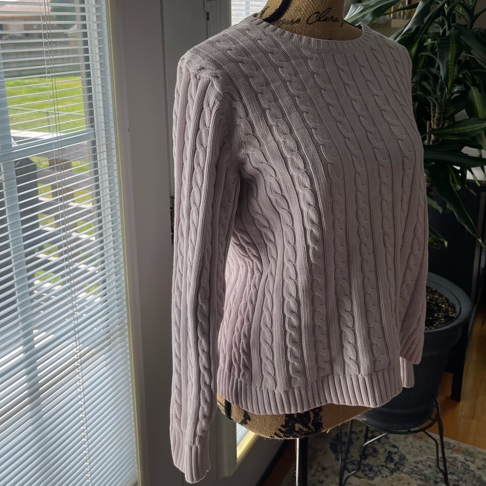 LL Bean Cable Knit Crew Sweater! - Picture 2 of 5